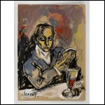 МАЙОРОВ Игорь Евгеньевич (1946–1991) Портрет молодого человека. Оммаж Пикассо. Конец 1980‑х