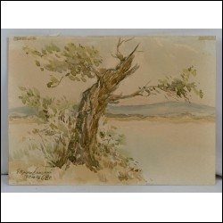 КРОПИВНИЦКИЙ Евгений Леонидович (1893–1979) Пейзаж с деревом. 1968