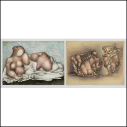 ЗИНОВЬЕВА Тамара Александровна (1954) Два рисунка. Двое. 1993. Фигуры. 2018