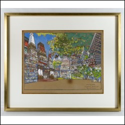 КОРОВИН Константин Алексеевич (1861–1939) Перед царским дворцом. Эскиз декорации к опере «Золотой петушок». 1934