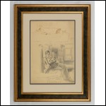 КУСТОДИЕВ Борис Михайлович (1878–1927) Мама. Стеллецкий. Два наброска на одном листе. 1900