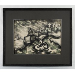 РАБИН Оскар Яковлевич (1928–2018) Пейзаж с лебедем. 1966