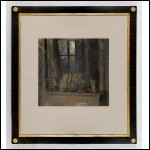 СОМОВ Константин Андреевич (1869–1939) Фарфоровые фигурки на каминной полке. 1928