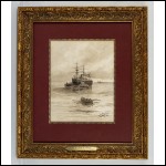 КАРАЗИН Николай Николаевич (1842–1908) Теплоход и прогулочная шлюпка в море. 1896