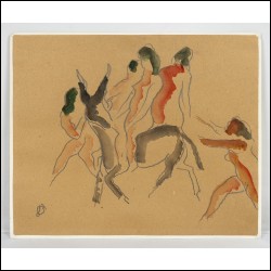 ЗВЕРЕВ Анатолий Тимофеевич (1932–1986) Триумф осла. Графическая импровизация на тему романа Апулея «Золотой осел». 1983