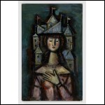 ТЫШЛЕР Александр Григорьевич (1898–1980) Девушка в шляпке «Город». Эскиз костюма к спектаклю «Балаганчик» А. Блока. 1960–70‑е