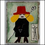 ЮРЛОВ Валерий Иванович (1932) Блондинка в красной шляпе. 1980