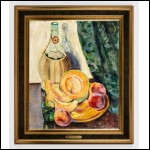 ПОЖИДАЕВ Григорий Анатольевич (1894–1971) Натюрморт с персиками и дыней. 1964