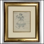 БЕНУА Александр Николаевич (1870–1960) Балерина. Эскиз костюма для постановки балета И. Ф. Стравинского «Петрушка». Вторая четверть ХХ века