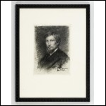 МАТЭ Василий Васильевич (1856–1917) Офорт «Портрет художника Виктора Михайловича Васнецова» по оригиналу И. Н. Крамского