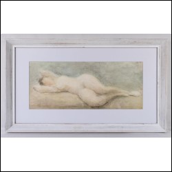 ВЕЙСБЕРГ Владимир Григорьевич (1924–1985) Лежащая модель с руками за головой. 1972