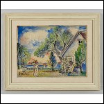 БУРЛЮК Давид Давидович (1882–1967) Дом у озера. Вт. пол. 1940‑х — 1950‑е