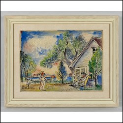 БУРЛЮК Давид Давидович (1882–1967) Дом у озера. Вт. пол. 1940‑х — 1950‑е