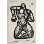 НЕИЗВЕСТНЫЙ Эрнст Иосифович (1925–2016) Борец на коленях. Середина 1960‑х