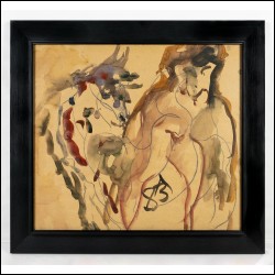 ЗВЕРЕВ Анатолий Тимофеевич (1931–1986) Обнаженная с лошадкой. 1983