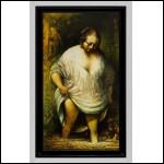 МИХАЙЛОВ Вячеслав Саввич (1945) Переходящая ручей. Из цикла «Диалог с Рембрандтом». 2000