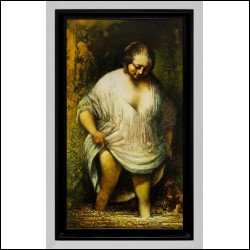 МИХАЙЛОВ Вячеслав Саввич (1945) Переходящая ручей. Из цикла «Диалог с Рембрандтом». 2000