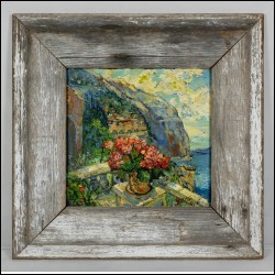 БУРЛЮК Давид Давидович (1882–1967) Букет на балконе. Позитано. 1954