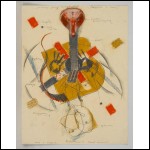 НЕМУХИН Владимир Николаевич (1925–2016) Валет‑гитарист. Эскиз к картине. 1991