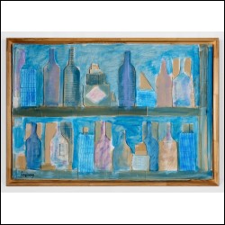 РОГИНСКИЙ Михаил Александрович (1931–2004) Полки с бутылками. 1978
