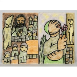КОШЕЛОХОВ Борис (Боб) Николаевич (1942–2021) Две композиции: 920/4 (Автопортрет) и 966/5 (С цветком). 2000‑е