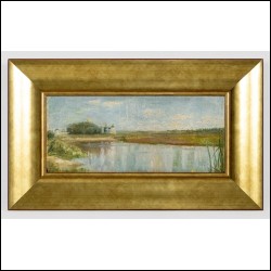 КУВШИННИКОВА Софья Петровна (1847–1907) Пейзаж с церквушкой. Середина 1880‑х — начало 1890‑х