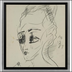 ЗВЕРЕВ Анатолий Тимофеевич (1931–1986) Девушка с большими глазами. 1984