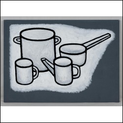 ЖЁЛУДЬ Аня (1981–2025) Кастрюля, чайник, кружка, ковшик. Из серии «Другая икона». 2018