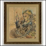 БУРЛЮК Давид Давидович (1882–1967) Молодая женщина с папиросой. 1930