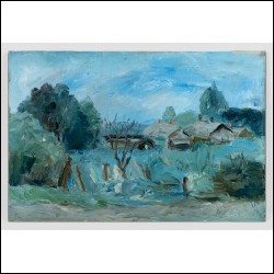 ЕЛЬНИЦКАЯ Вера Андреевна (1966) Сельский пейзаж. 2003