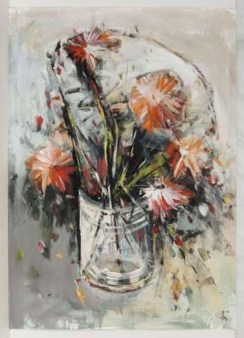 BATYNKOV Konstantin Aleksandrovich (1959) Flowers. 2009. Acrylic on paper. 86 х 61